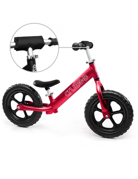 Rowerek biegowy Cruzee 12 SAFE czerwony + pasek do noszenia GRATIS