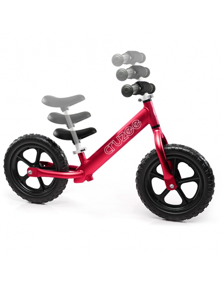 Rowerek biegowy Cruzee 12 SAFE czerwony + pasek do noszenia GRATIS