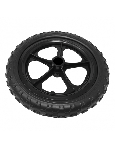 Czarne koło rowerka biegowego Cruzee