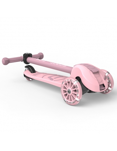 Hulajnoga Scoot&Ride Highwaykick 3S LED Rose (składana, świecące koła, sterowanie 2w1) + pasek do noszenia GRATIS