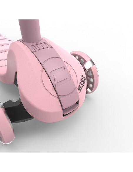 Hulajnoga Scoot&Ride Highwaykick 3S LED Rose (składana, świecące koła, sterowanie 2w1) + pasek do noszenia GRATIS