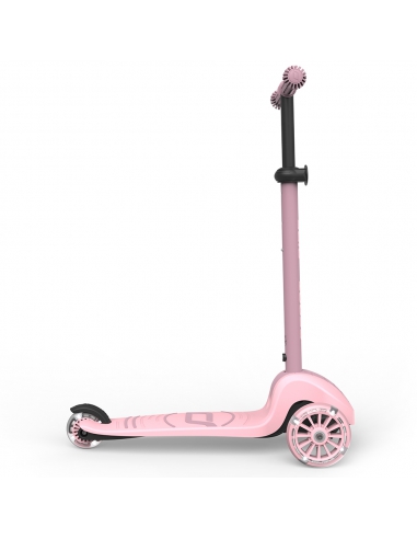 Hulajnoga Scoot&Ride Highwaykick 3S LED Rose (składana, świecące koła, sterowanie 2w1) + pasek do noszenia GRATIS