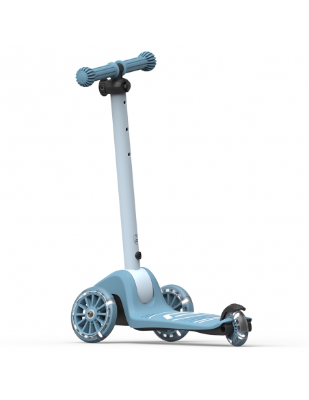 Hulajnoga Scoot&Ride Highwaykick 3S LED Steel (składana, świecące koła, sterowanie 2w1) + pasek do noszenia GRATIS