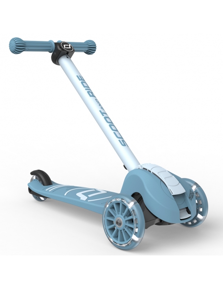 Hulajnoga Scoot&Ride Highwaykick 3S LED Steel (składana, świecące koła, sterowanie 2w1) + pasek do noszenia GRATIS