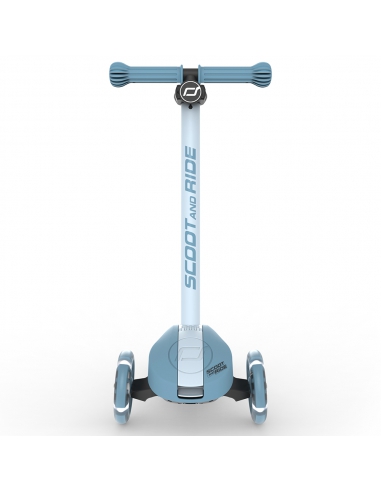 Hulajnoga Scoot&Ride Highwaykick 3S LED Steel (składana, świecące koła, sterowanie 2w1) + pasek do noszenia GRATIS