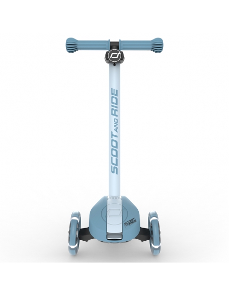 Hulajnoga Scoot&Ride Highwaykick 3S LED Steel (składana, świecące koła, sterowanie 2w1) + pasek do noszenia GRATIS