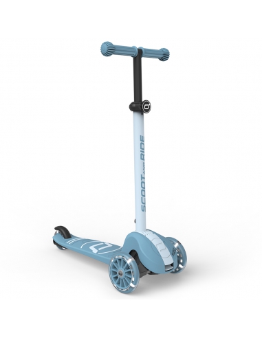 Hulajnoga Scoot&Ride Highwaykick 3S LED Steel (składana, świecące koła, sterowanie 2w1) + pasek do noszenia GRATIS