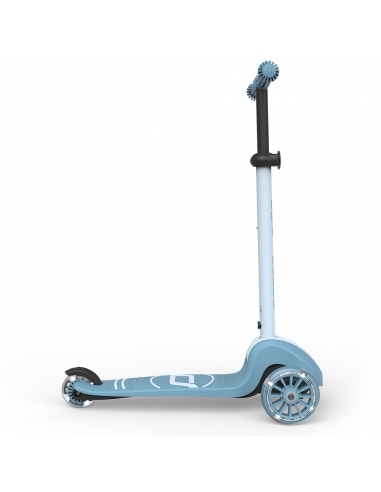 Hulajnoga Scoot&Ride Highwaykick 3S LED Steel (składana, świecące koła, sterowanie 2w1) + pasek do noszenia GRATIS