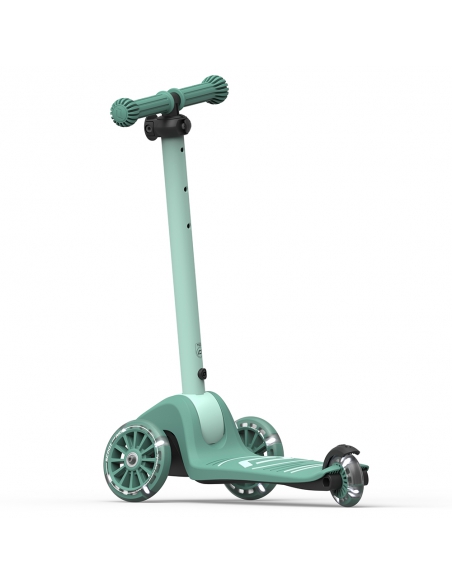 Hulajnoga Scoot&Ride Highwaykick 3S LED Forest (składana, świecące koła, sterowanie 2w1) + pasek do noszenia GRATIS