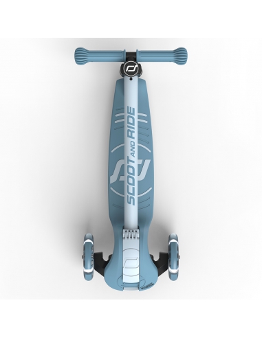 Hulajnoga Scoot&Ride Highwaykick 3S LED Steel (składana, świecące koła, sterowanie 2w1) + pasek do noszenia GRATIS