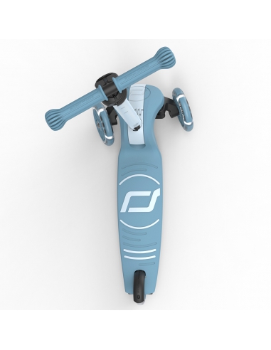 Hulajnoga Scoot&Ride Highwaykick 3S LED Steel (składana, świecące koła, sterowanie 2w1) + pasek do noszenia GRATIS