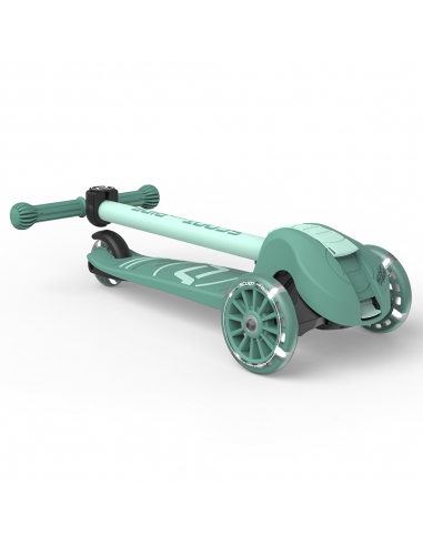 Hulajnoga Scoot&Ride Highwaykick 3S LED Forest (składana, świecące koła, sterowanie 2w1) + pasek do noszenia GRATIS