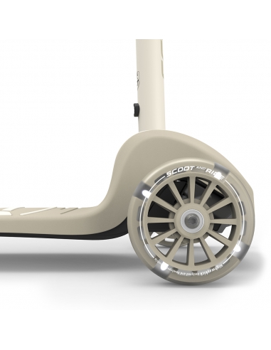 Hulajnoga Scoot&Ride Highwaykick 3S LED Ash (składana, świecące koła, sterowanie 2w1) + pasek do noszenia GRATIS