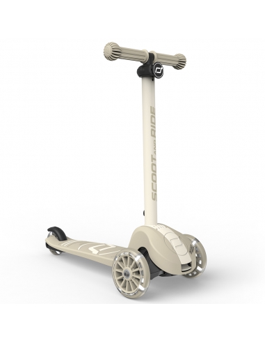 Hulajnoga Scoot&Ride Highwaykick 3S LED Ash (składana, świecące koła, sterowanie 2w1) + pasek do noszenia GRATIS