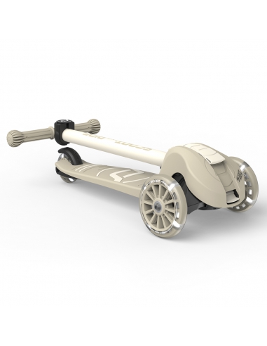 Hulajnoga Scoot&Ride Highwaykick 3S LED Ash (składana, świecące koła, sterowanie 2w1) + pasek do noszenia GRATIS