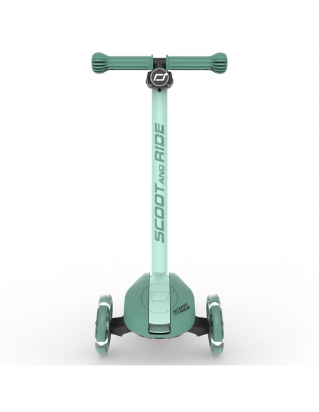 Hulajnoga Scoot&Ride Highwaykick 3S LED Forest (składana, świecące koła, sterowanie 2w1) + pasek do noszenia GRATIS