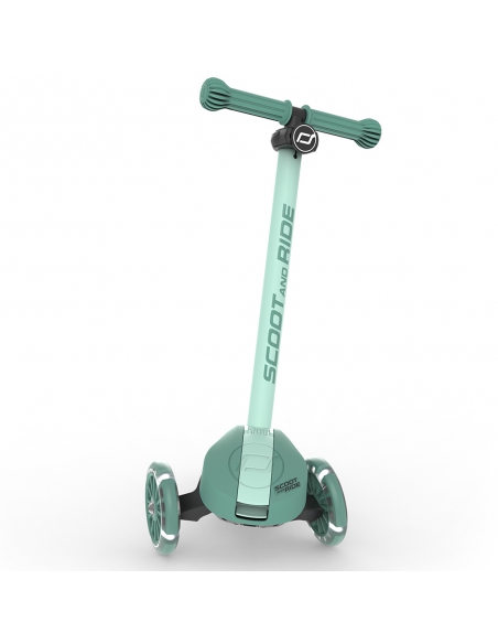 Hulajnoga Scoot&Ride Highwaykick 3S LED Forest (składana, świecące koła, sterowanie 2w1) + pasek do noszenia GRATIS