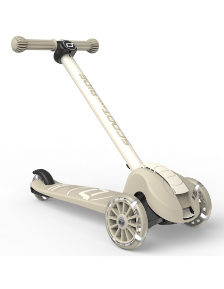 Hulajnoga Scoot&Ride Highwaykick 3S LED Ash (składana, świecące koła, sterowanie 2w1) + pasek do noszenia GRATIS