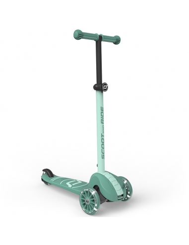 Hulajnoga Scoot&Ride Highwaykick 3S LED Forest (składana, świecące koła, sterowanie 2w1) + pasek do noszenia GRATIS