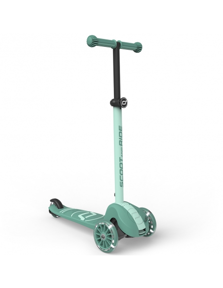 Hulajnoga Scoot&Ride Highwaykick 3S LED Forest (składana, świecące koła, sterowanie 2w1) + pasek do noszenia GRATIS