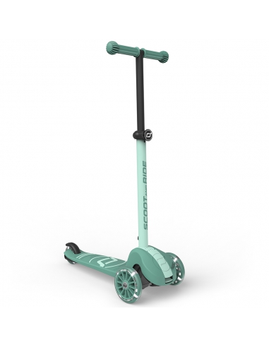 Hulajnoga Scoot&Ride Highwaykick 3S LED Forest (składana, świecące koła, sterowanie 2w1) + pasek do noszenia GRATIS