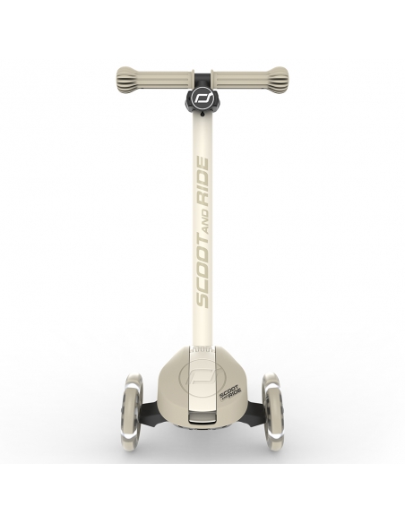 Hulajnoga Scoot&Ride Highwaykick 3S LED Ash (składana, świecące koła, sterowanie 2w1) + pasek do noszenia GRATIS