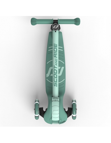 Hulajnoga Scoot&Ride Highwaykick 3S LED Forest (składana, świecące koła, sterowanie 2w1) + pasek do noszenia GRATIS