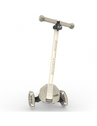 Hulajnoga Scoot&Ride Highwaykick 3S LED Ash (składana, świecące koła, sterowanie 2w1) + pasek do noszenia GRATIS