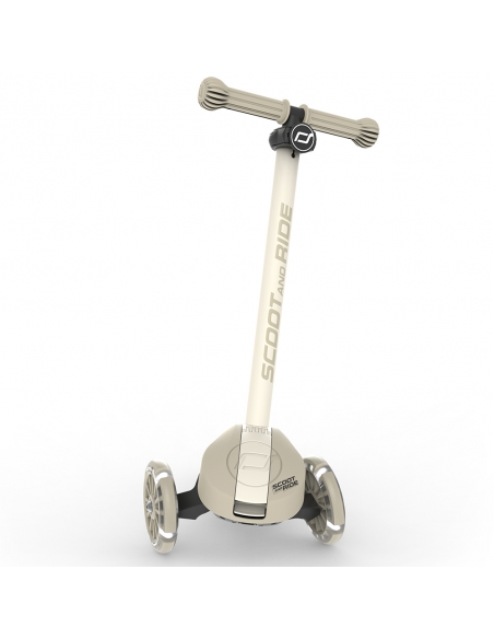 Hulajnoga Scoot&Ride Highwaykick 3S LED Ash (składana, świecące koła, sterowanie 2w1) + pasek do noszenia GRATIS