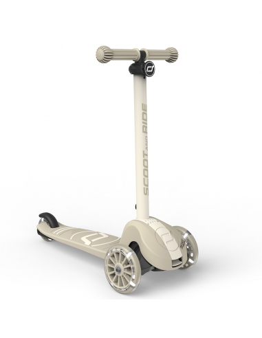 Hulajnoga Scoot&Ride Highwaykick 3S LED Ash (składana, świecące koła, sterowanie 2w1) + pasek do noszenia GRATIS