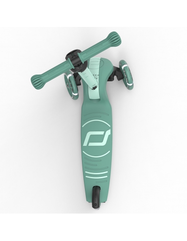 Hulajnoga Scoot&Ride Highwaykick 3S LED Forest (składana, świecące koła, sterowanie 2w1) + pasek do noszenia GRATIS