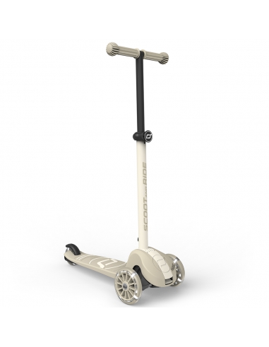 Hulajnoga Scoot&Ride Highwaykick 3S LED Ash (składana, świecące koła, sterowanie 2w1) + pasek do noszenia GRATIS