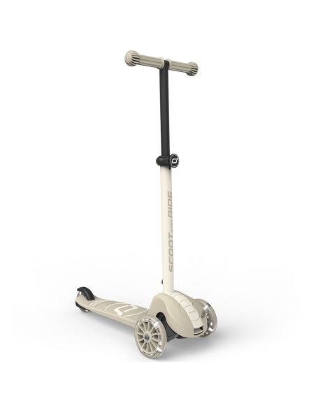 Hulajnoga Scoot&Ride Highwaykick 3S LED Ash (składana, świecące koła, sterowanie 2w1) + pasek do noszenia GRATIS