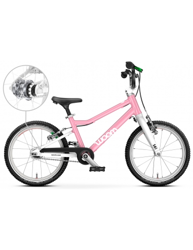 Rower dziecięcy woom 3 GO AUTOMAGIC powder pink (16") różowy