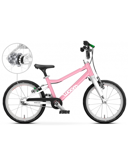 Rower dziecięcy woom 3 GO AUTOMAGIC powder pink (16") różowy