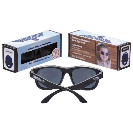 Okulary przeciwsłoneczne dla dzieci Babiators Original Navigator Black Ops Black 0-2