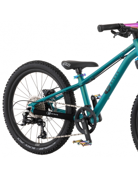 Rower dziecięcy KUbikes 20S MTB DISC Turquoise/Laser-Rainbow- turkusowy z tęczowymi akcentami