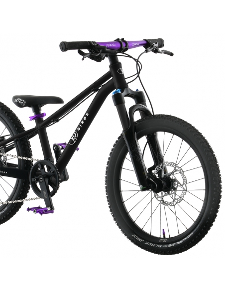 Rower dziecięcy KUbikes 20S MTB DISC Black/Laser-Purple - czarny z fioletowymi akcentami
