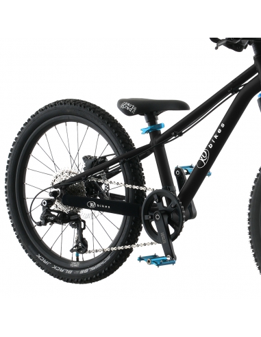 Rower dziecięcy KUbikes 20S MTB DISC Black/Laser-Blue - czarny z niebieski akcentami