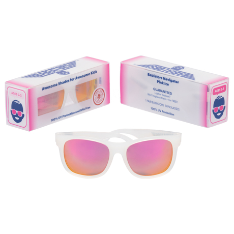 Okulary przeciwsłoneczne dla dzieci Babiators Original Navigator Pink Ice 0-2