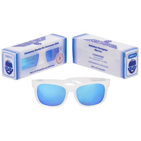Okulary przeciwsłoneczne dla dzieci Babiators Original Navigator Blue Ice 0-2