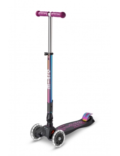 Hulajnoga Maxi Micro Deluxe Foldable LED Neochrome Purple (składana, świecące koła)