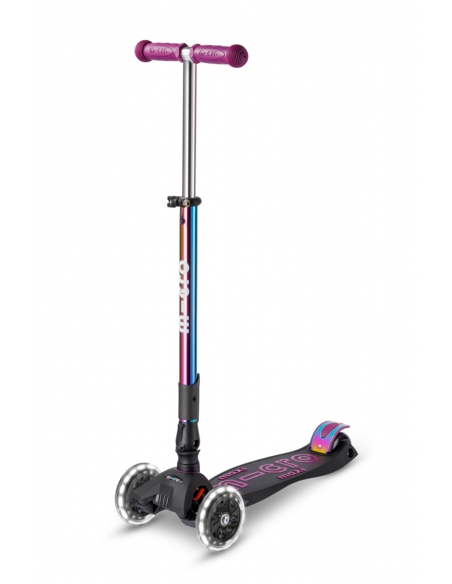 Hulajnoga Maxi Micro Deluxe Foldable LED Neochrome Purple (składana, świecące koła)