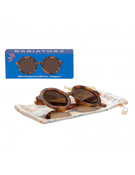 Okulary przeciwsłoneczne dla dzieci Babiators Round Totally Tortoise 3-5+ (Amber Lenses)