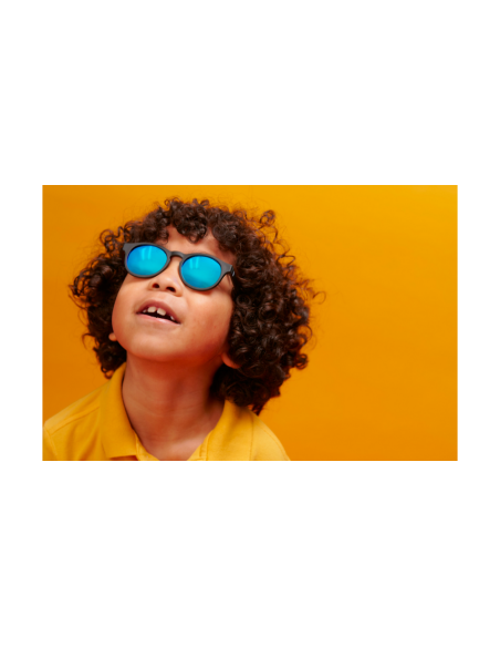 Okulary przeciwsłoneczne dla dzieci Babiators Polaryzacja Keyhole Jet Black 0-2+ (Cobalt Blue Mirrored Lenses)