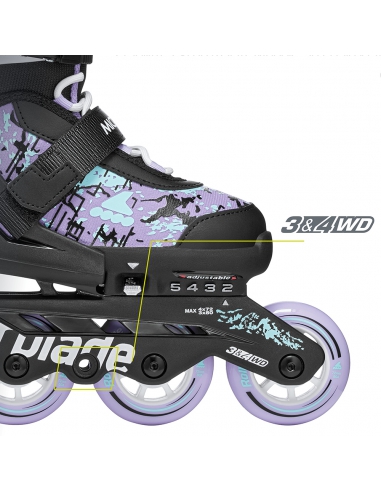 Rolki dziecięce Rollerblade MICROBLADE SL Black/Lavender/Light Blue