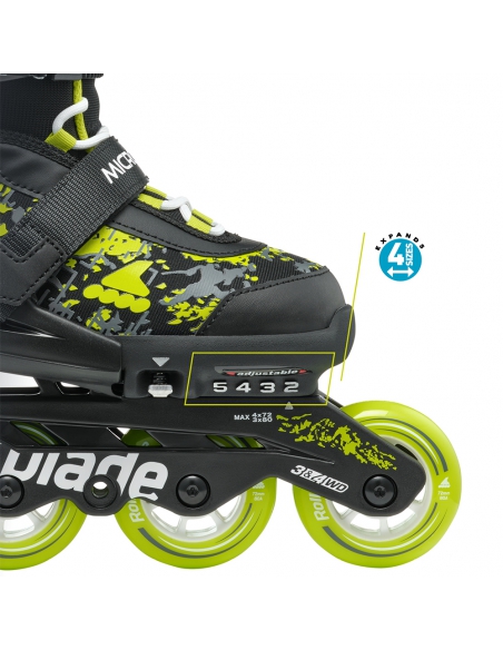Rolki dziecięce Rollerblade MICROBLADE SL Black/Lime