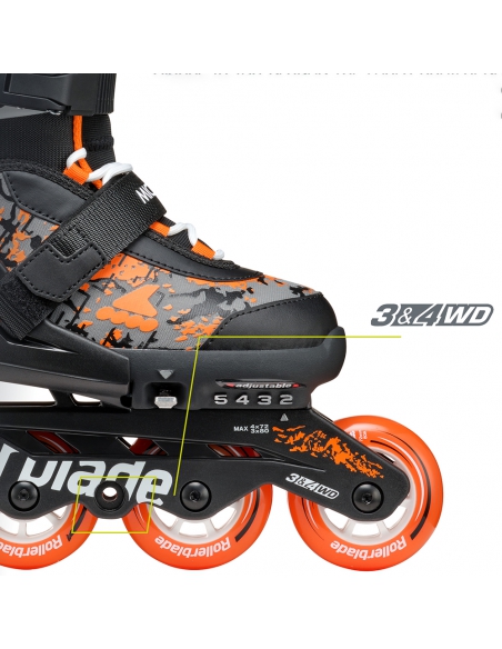 Rolki dziecięce Rollerblade MICROBLADE SL Black/Orange