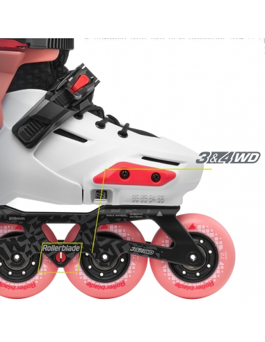Rolki dziecięce Rollerblade APEX Platinium/Coral
