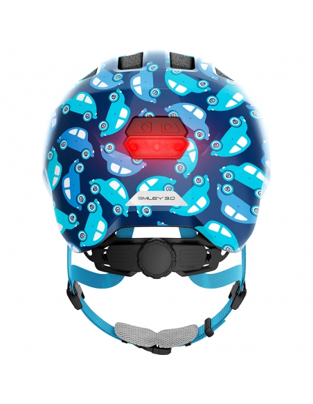Kask dziecięcy Abus Smiley 3.0 LED Blue Car